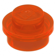 LEGO lapos elem kerek 1x1, átlátszó neon narancssárga (4073)